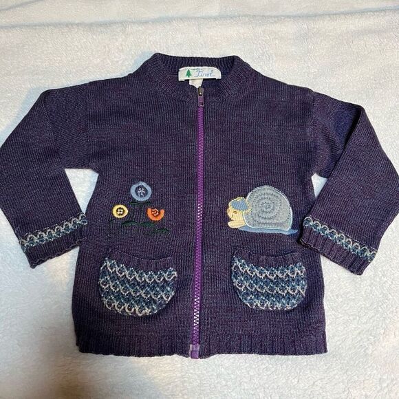 Vintage Baby Tirol Cardigan Wool Blend Nature Lovers Size 18 Months Unisex - Picture 1 of 8